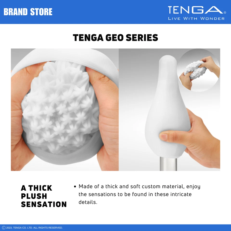Masturbador/Stroker masculino reutilizable TENGA Geo con estuche y soporte de secado nuevo en caja nuevo con etiquetas Foto 3 de 4