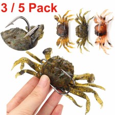1/3/5/9Pcs 10cm Manic Crab Lures Bass Wrasse Cod Sea Fishing Hook Imitation Bait