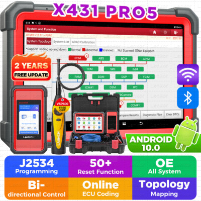 2025 LAUNCH X431 PRO 5 PAD V+ Car Diagnostic Scanner Tool Programming Key Coding