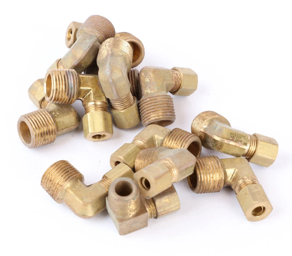 Brass Fairview 90° Elbow Tube Fitting, 1/2" Tube OD x 3/8" Male NPT - Image 4 of 4