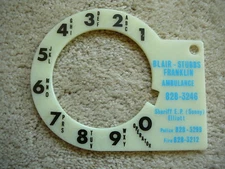 VINTAGE ROTARY DIAL TELEPHONE ADVERTISING COVER EMERGENCY NUMBERS FRANKLIN TEX