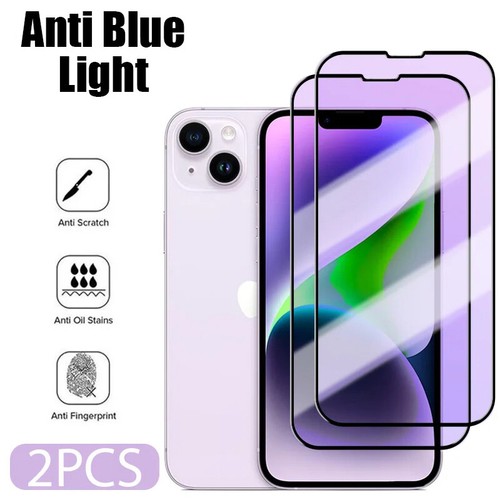 2 Pack For iPhone 15 Pro Max 14 13 12 11 Anti-Blue Light Screen Protector - 第 16/16 張圖片