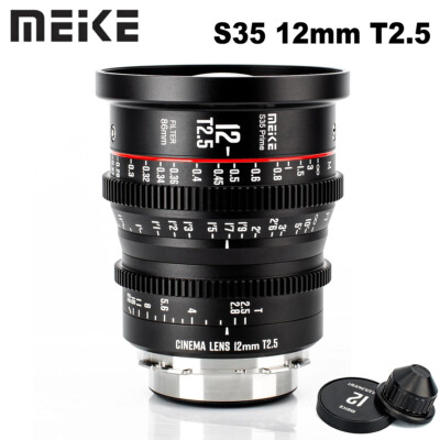 Meike S35 Prime 12mm T2.5 Manual Focus Cinema Lens for Canon EF/PL-Mount Cameras