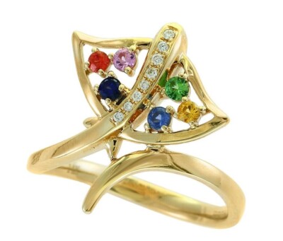 Zertifikat Garantie / NEU / EFFY Aquarelle Diamant & Edelstein Stachelrochen Ring