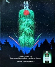 1988 TANQUERAY GIN Original Vintage Print Ad Fourth of July Fireworks 4th