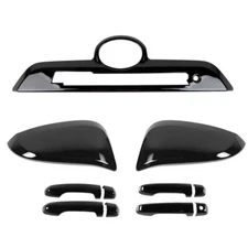 11x Exterior Mirror Door Handle Tailgate Decor Trims Black For 4Runner 2014 Plus