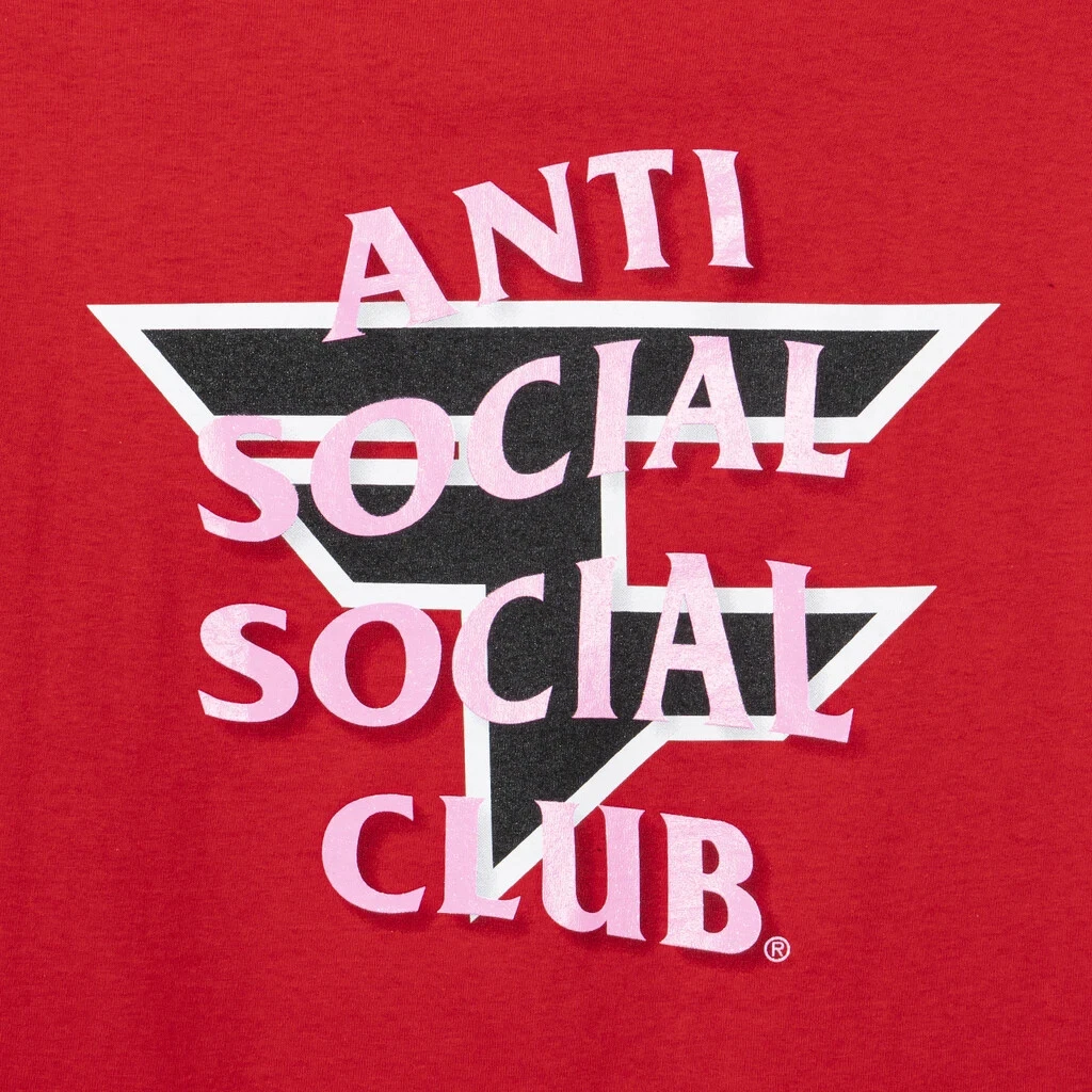 FaZe Clan x Anti Social Social Club ASSC Logo T shirt Size Medium M Red Tee