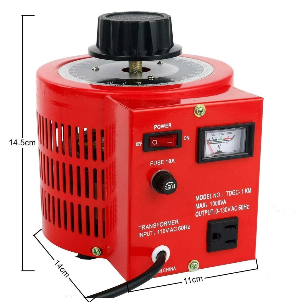 YaeCCC 10Amp Variac Variable Transformer Auto Voltage Converter Regulator 0-130V - Image 2 of 4