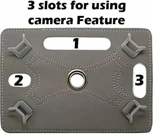 New Universal 7" Tablet 360° Rotating Leather Stand Case Cover Stylish & Secure - Image 2 of 4