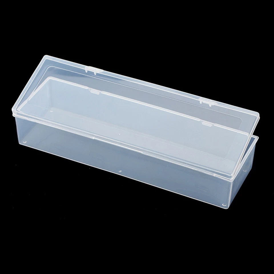 2x Large Plastic Storage Container Box Hinged Lid Crafts Markers Pens Pencils - Image 2 of 4