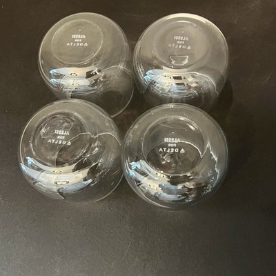 Sale! Set Of 4 ALESSI Rock Glasses Delta One Delta Air Lines Sale! Set Of 4 ALESSI Rock Glasses Delta One Delta Air Lines