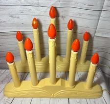 (2) VTG 5 Light Window Electric Candelabra Candolier Plastic Drip -Matching Pair