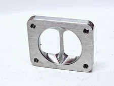 Stainless T5 HX50 HX52 Divided Turbo Flange to 3" inlet flange Divorced Ports