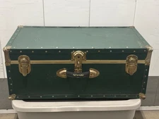 Seward Vintage Forest Green Steamer Trunk 12x16x30
