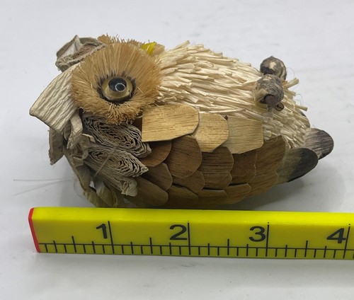 3 x Small Handmade Straw and Pine Cone Owl Figurines - Picture 8 of 9