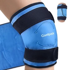 Large Ice Pack for Knee Pain Relief, Flexible Reusable Wrap After Surgery,Col...