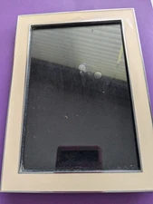 Enamel Photo Frame Argento SC Yellow Beige Picture 4 X 6 