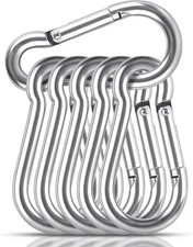 Heavy Duty Snap Hooks, 2.75 inch Carabiner Clip Quick Link, Silvery 