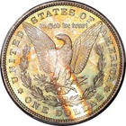 1881-S PCGS  MS 65 Gorgeous Rainbow Toned Reverse Morgan Dollar Looks 66 +