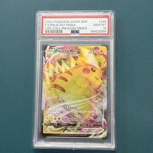 7352 Pikachu VM 2019 Pokemon Sword & Shield Black Star Promos #SWSH286 PSA 10