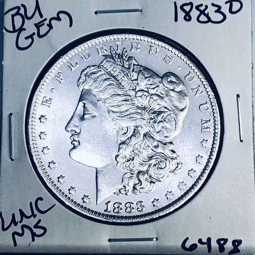 1883 O BU GEM MORGAN SILVER DOLLAR UNC MS+++ U.S. MINT RARE COIN 6488