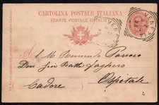 CARTOLINA POSTALE VIAG.1898 PER OSPETALE CADORE