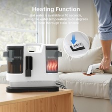 15kPa Portable Carpet & Upholstery Spot Cleaner Machine Heating Function V8 — image 3