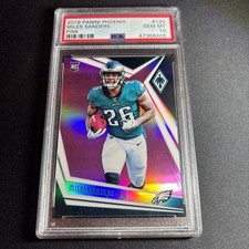 2019 Panini Phoenix Miles Sanders Pink /199 Rookie PSA 10 Eagles