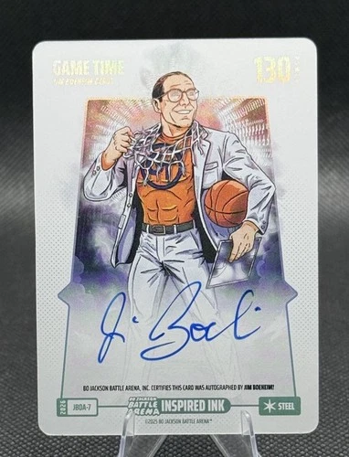 Jim Boeheim – GAME TIME Bo Jackson Battle Arena Inspired Ink Auto #JBOA-7