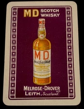 DR58 Swap Playing Cards 1 VINTAGE WIDE MD MELROSE-DROVER SCOTCH  WHISKY ADVT