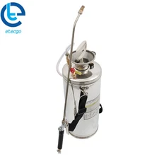 2 Gallon Pump Sprayer Stainless Steel Sprayer For Lawn Garden W/ Reinforced Hose
