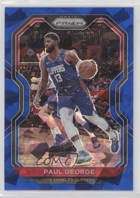 2020-21 Panini Prizm Blue Ice Prizm 41/125 Paul George #14 05br