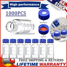 2ml Autosampler Vials + Caps 9-425 Glass Bottle Screw Top HPLC GC 1000x