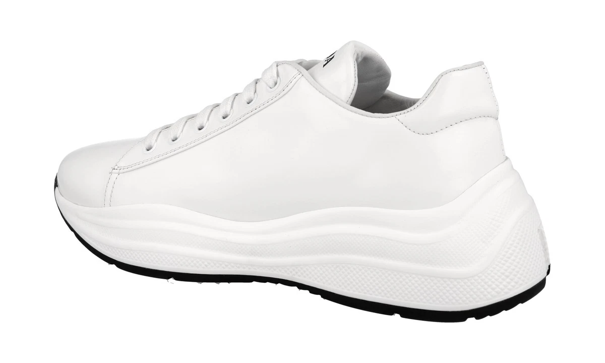 PRADA Leder Prax Platform Sneaker - 1E679L - Weiss - NEU