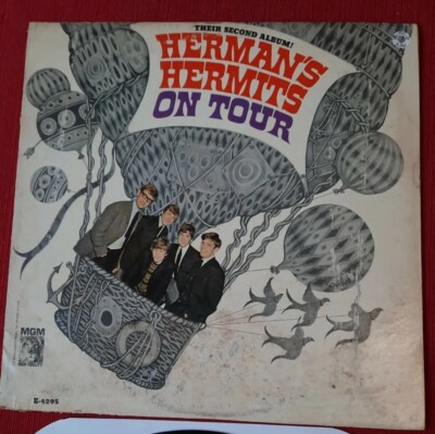 Hermans Hermits  LP   On Tour Their Second Album British Pop Rock 1965 Vinyl  G 