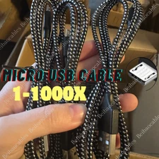 Heavy Duty Micro USB Fast Charger Data Cable Cord For Samsung Android HTC LG Lot