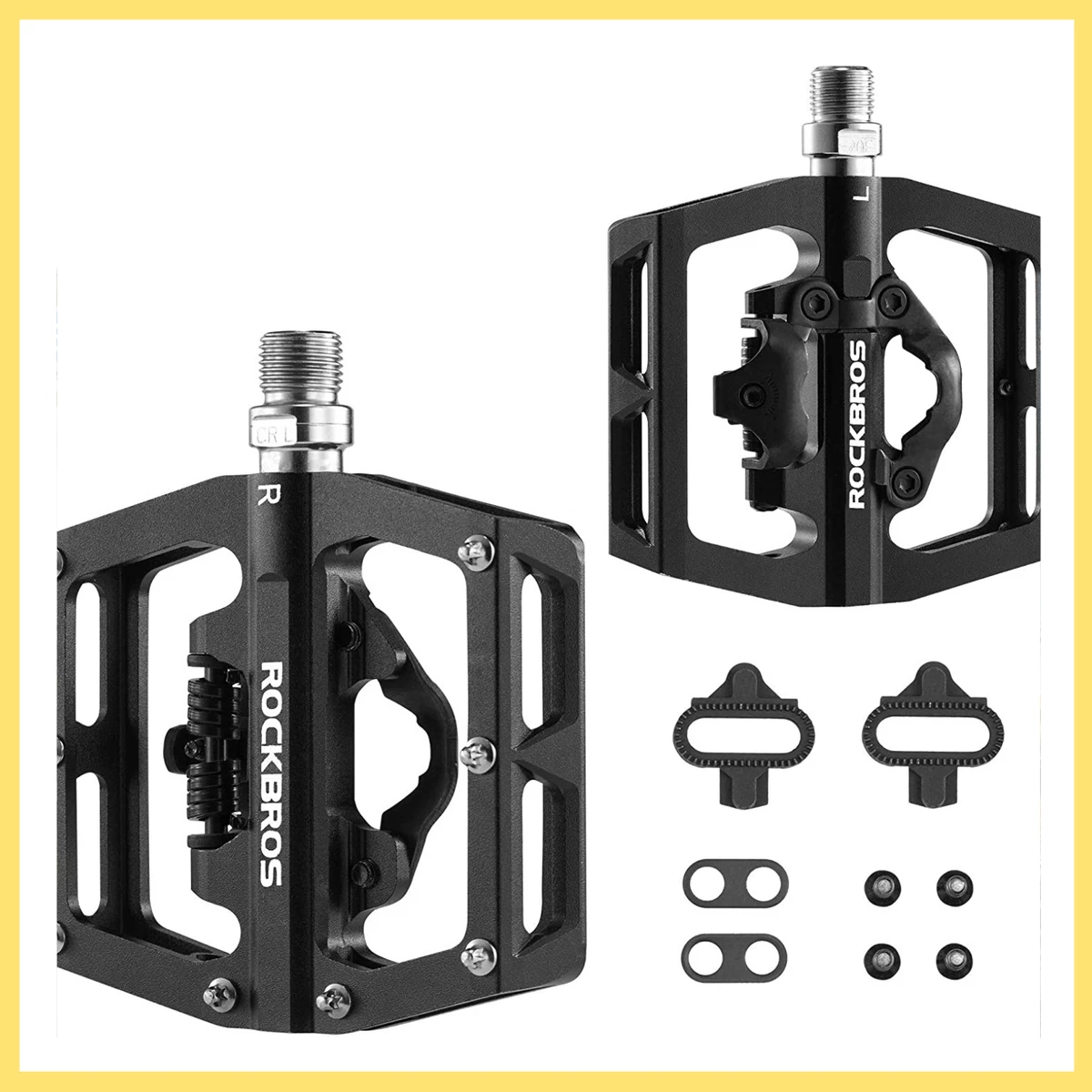 Pedali Mtb Doppia Funzione Fpd Sgancio Rapido+tacchette Spd Bici Alluminio Ev - Foto 7