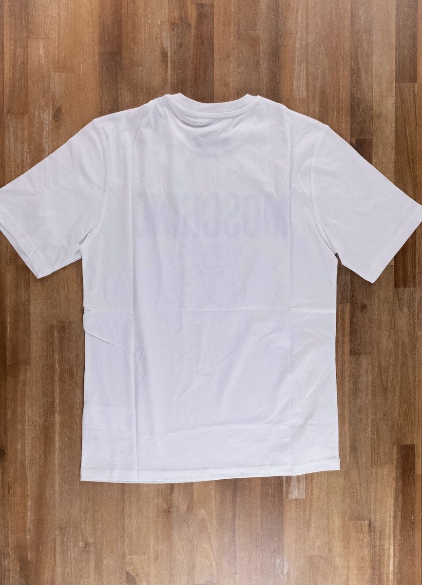 MOSCHINO Couture white Smiley & logo print t-shirt Size XL