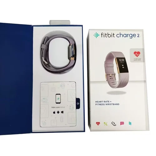 NEW Fitbit Charge 2 HR Fitness Activity Tracker- Black/Blue/Purple/Gold- (S + L) - Picture 5 of 12