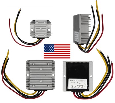 DC 24v to 12v 20A 240W DC to DC Step Down Converter Regulator Supply IP67 US