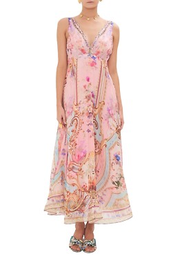 Camilla Dress NWT Size XXL Letters From The Pink Room Plunge Neck Maxi Dress