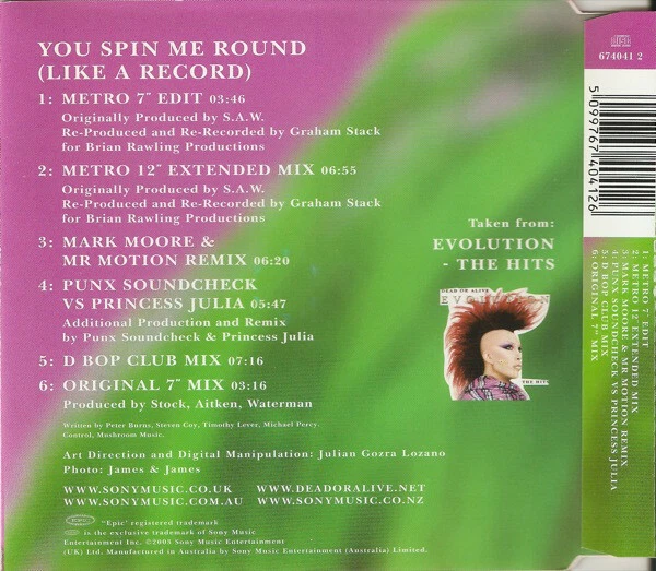 You Spin Me Round 2003 (Disc 1) — Dead or Alive