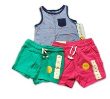 Cat  Jack Girls' Summer Separates - Set of 3 2 shorts  1 tank - 2T NWT