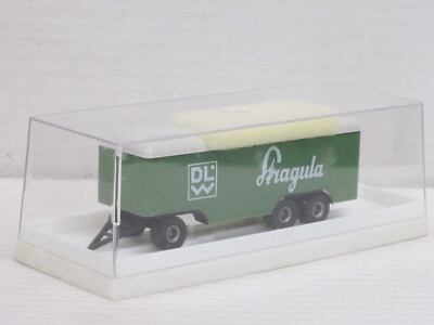3-Achs-Kofferanhänger ''DLW Stragula'' in graugrün Box Brekina 1:87