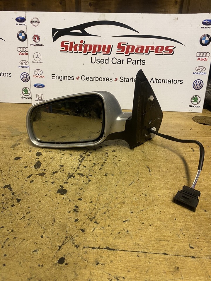 VW Golf MK4 Bora NSF Front Left Passenger Wing Mirror Reflex Silver