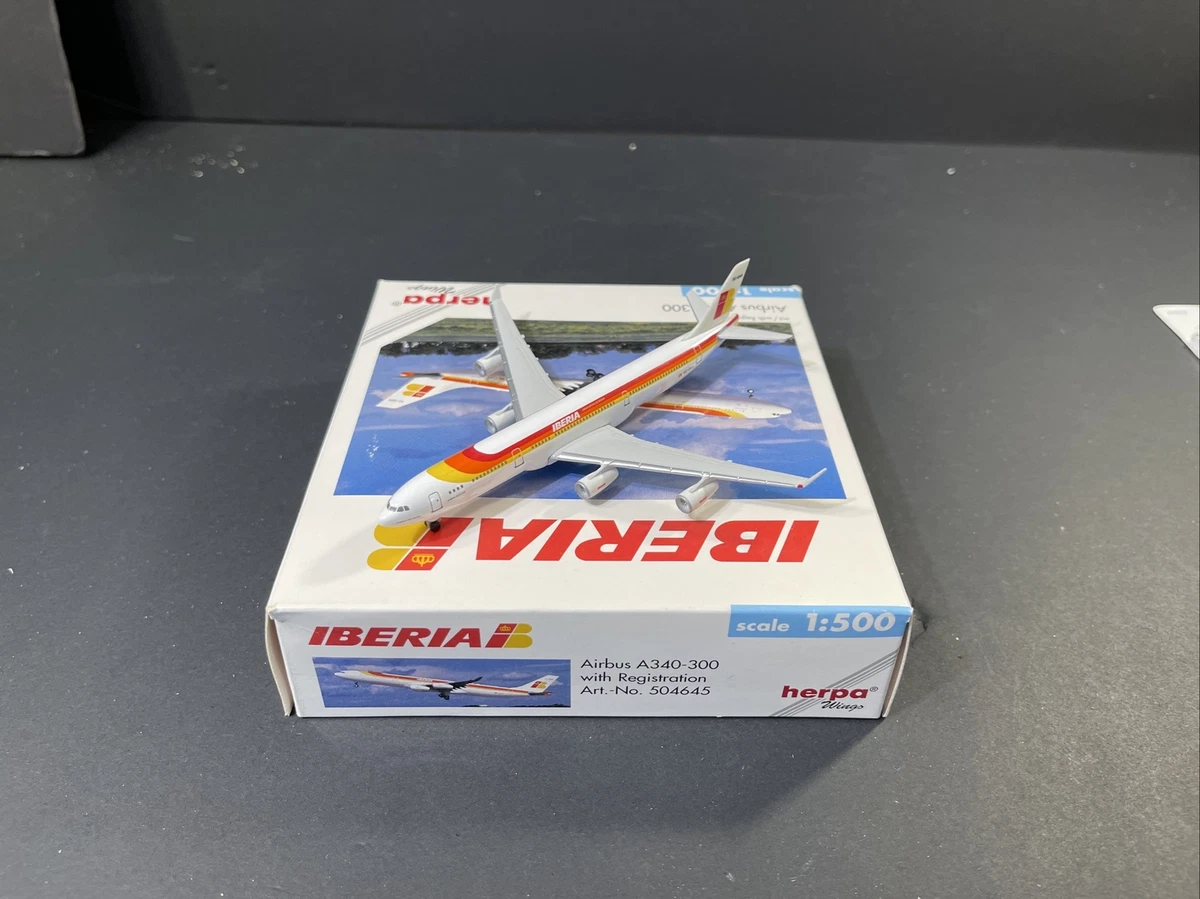 1/500 Herpa 504645 Iberia Airbus A340-300 | www.qmsbrasil.com.br
