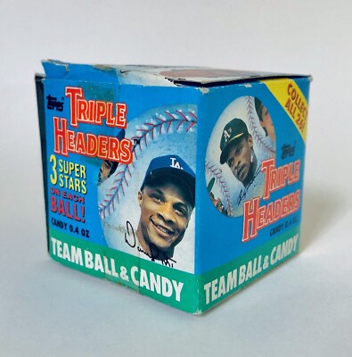 Vintage 1992 Topps TRIPLE HEADER Ball w/ Candy Baseball Container 2  CARDINALS