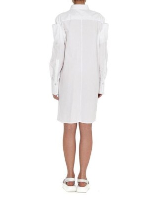 givenchy white shirt dress Givenchy - Long Shirt Dress In Poplin With Ruched Details - White - Cotton - Women