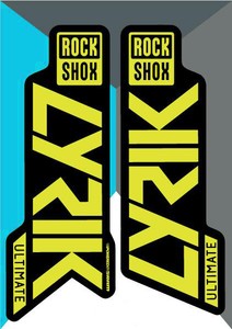 rockshox lyrik ultimate decals silver