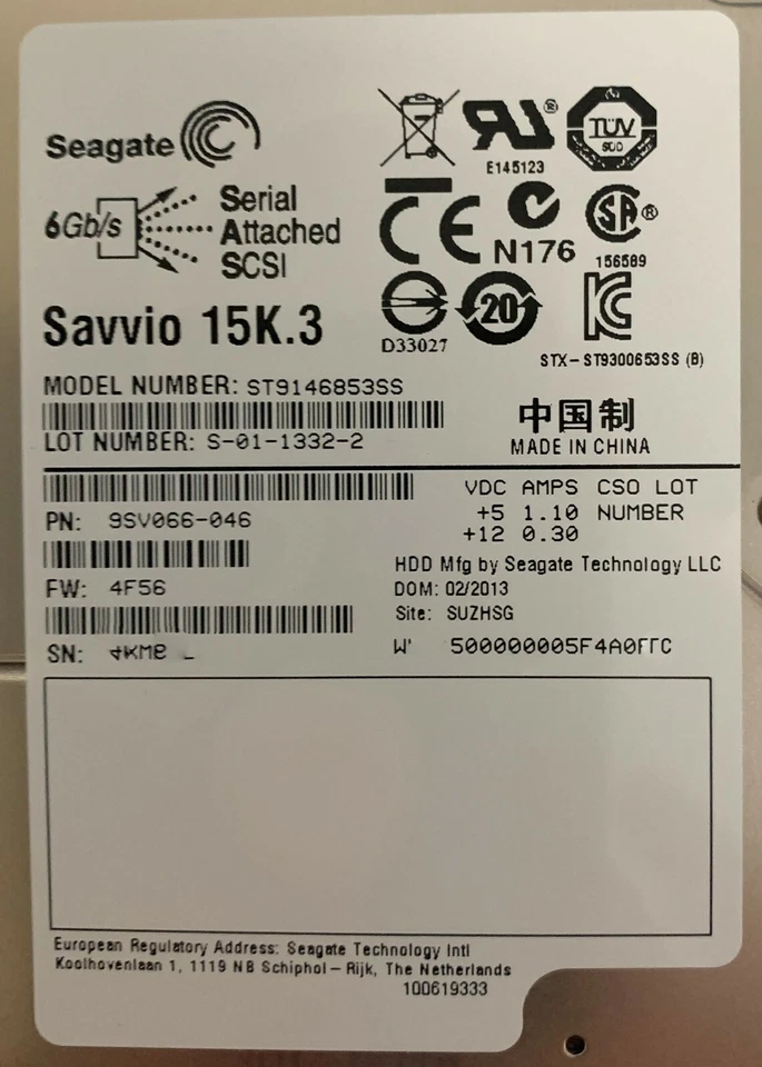 Hitachi 146GB 15K 2.5'' SAS HDD 5541893-A - Image 3 of 4